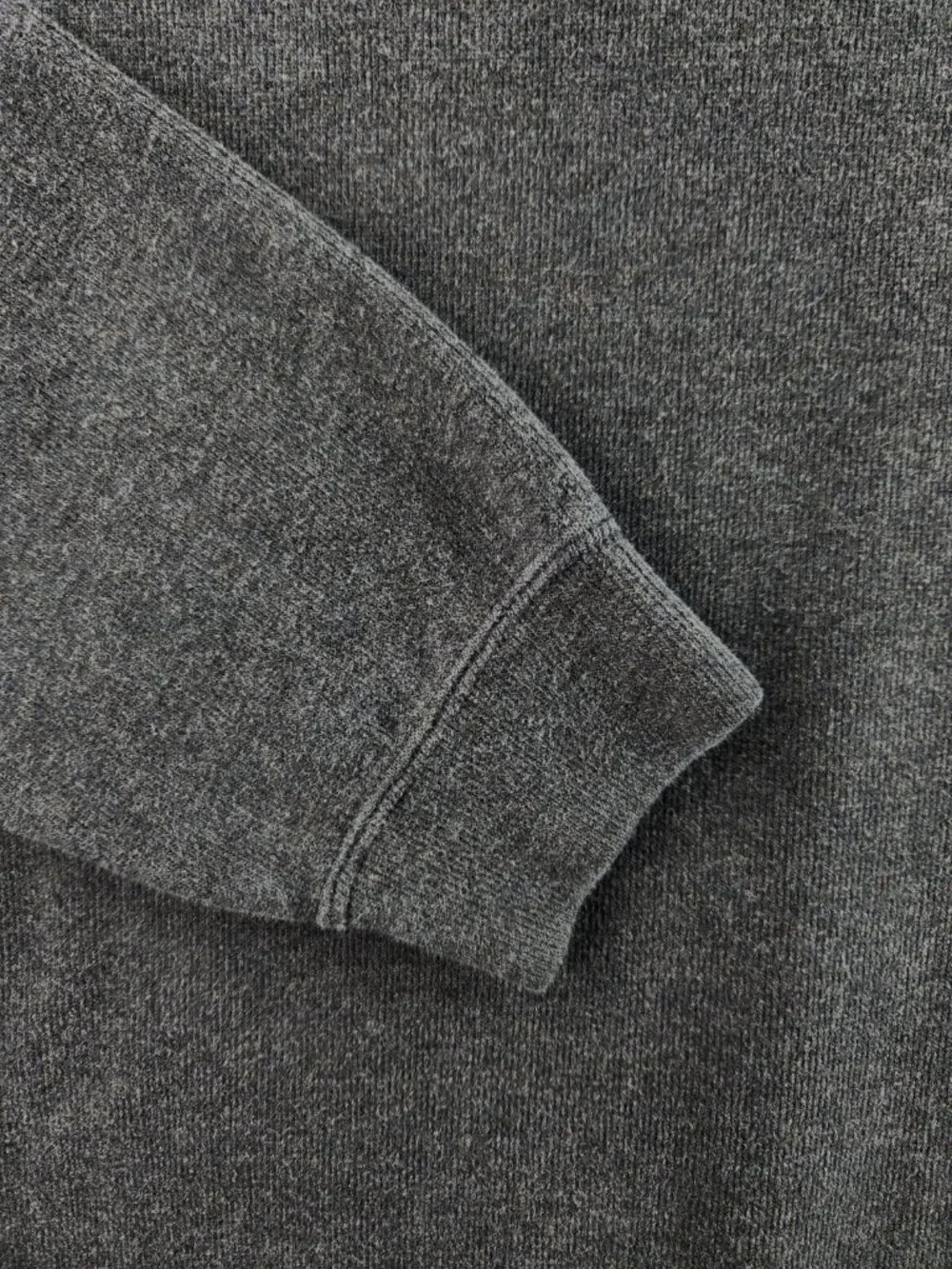 Polo Ralph Lauren Mediumweight Large Knit Gray Cotton V Neck Sweater Pony Logo